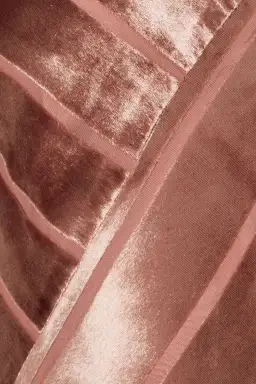 Michelle Mason Open Back Devoré-Velvet Gown in Antique Rose Pink Size 10 for rent on The Volte - image 4