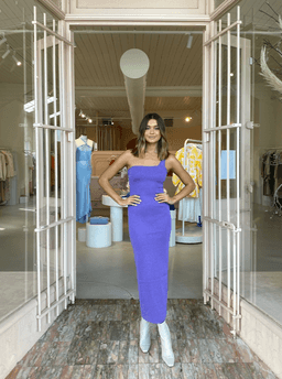 BEC & BRIDGE ADALANE ASYM KNIT DRESS IN LAVENDER