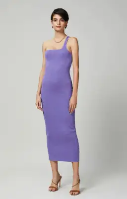Bec & Bridge Adalane Asym Knit Dress in Lavender Size 10
