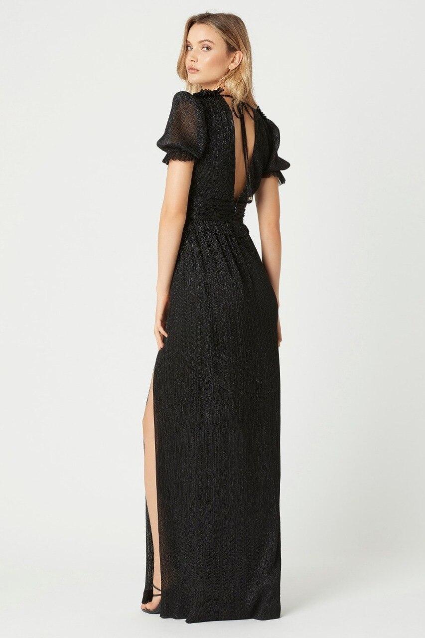 Black Short Sleeve Gown for rent on The Volte - main image