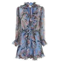 Zimmermann Winsome Ruffle Playsuit Sky Sunbleach Floral Size 8 for rent on The Volte - image 4