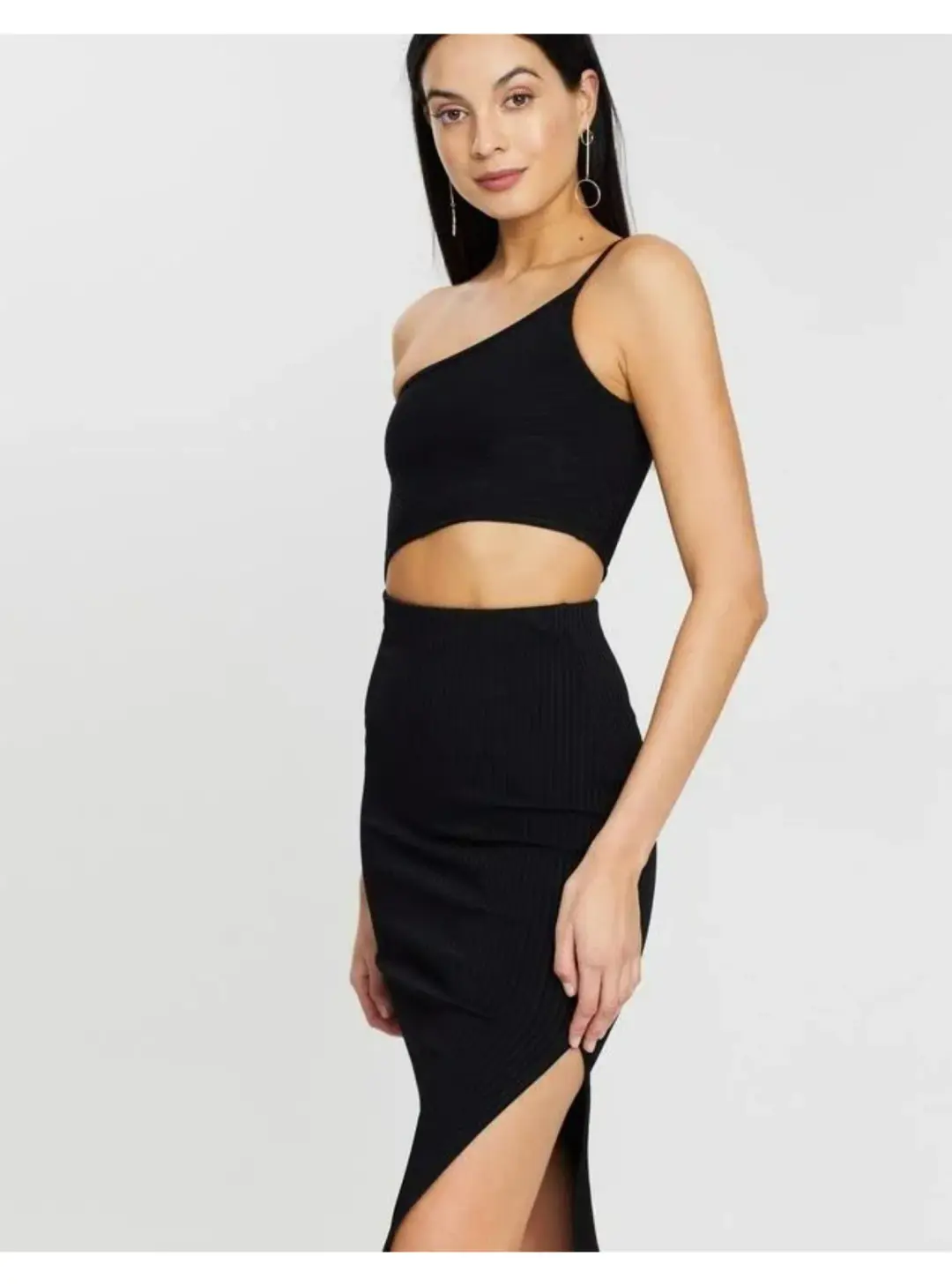 Bec & Bridge Darling Midi Dress Black Size AU 6 for rent on The Volte - main image