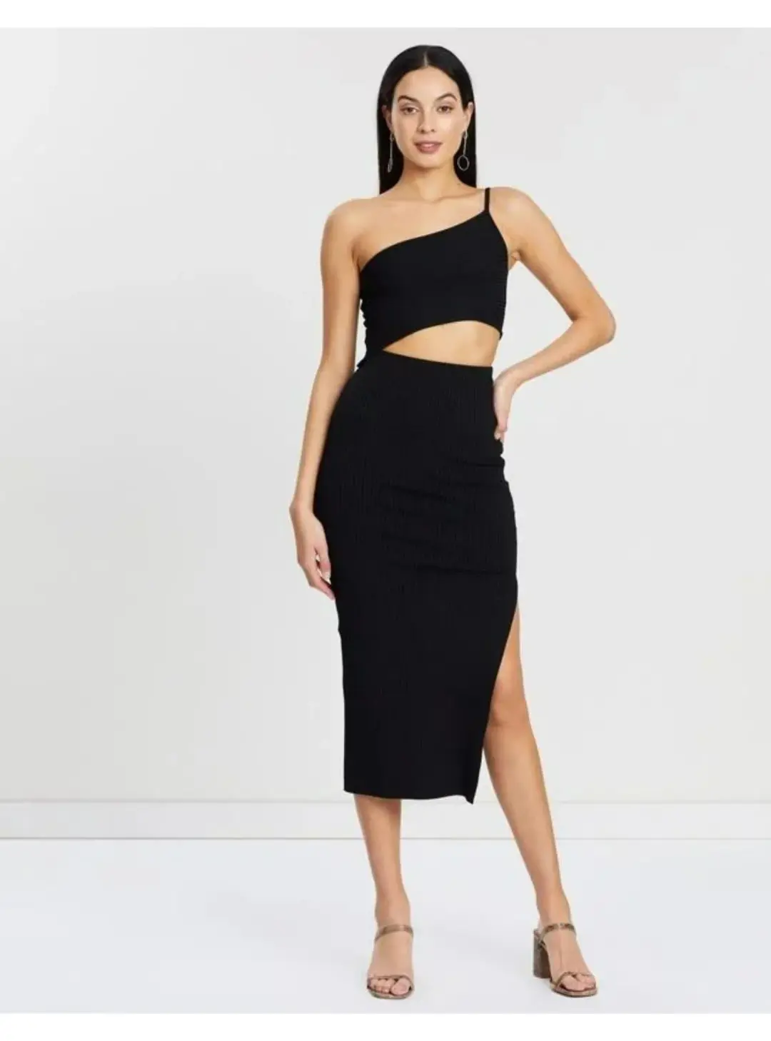 Bec & Bridge Darling Midi Dress Black Size AU 6 for rent on The Volte - main image