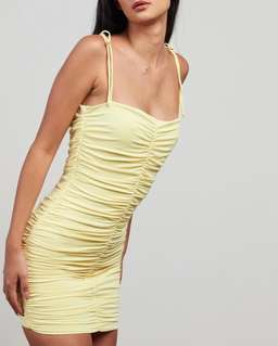 Bec & Bridge Isla Mini Dress Yellow Size 10 for rent on The Volte - image 2