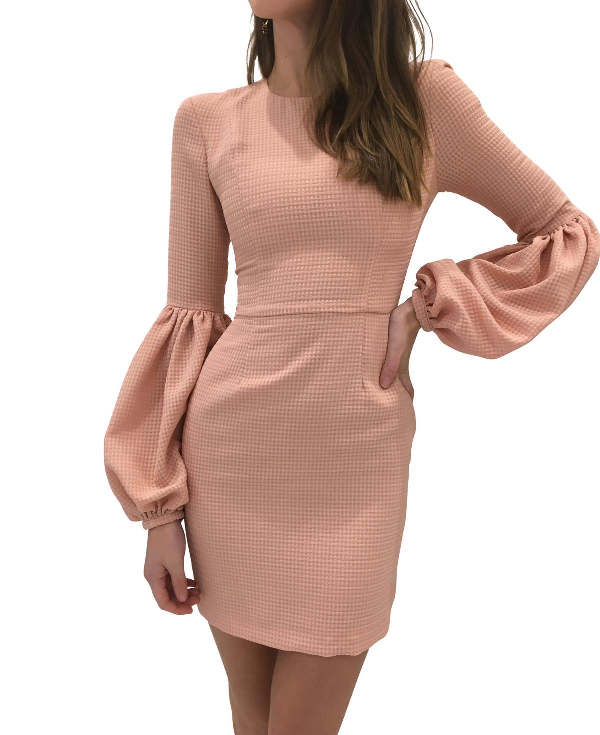 Rebecca Vallance Ambrosia Gather Sleeve Mini Pink Dress size 6 - Image 2