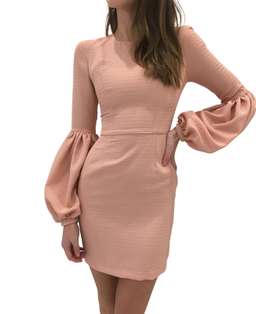 Rebecca Vallance Ambrosia Gather Sleeve Mini Pink Dress size 6 for rent on The Volte - image 2