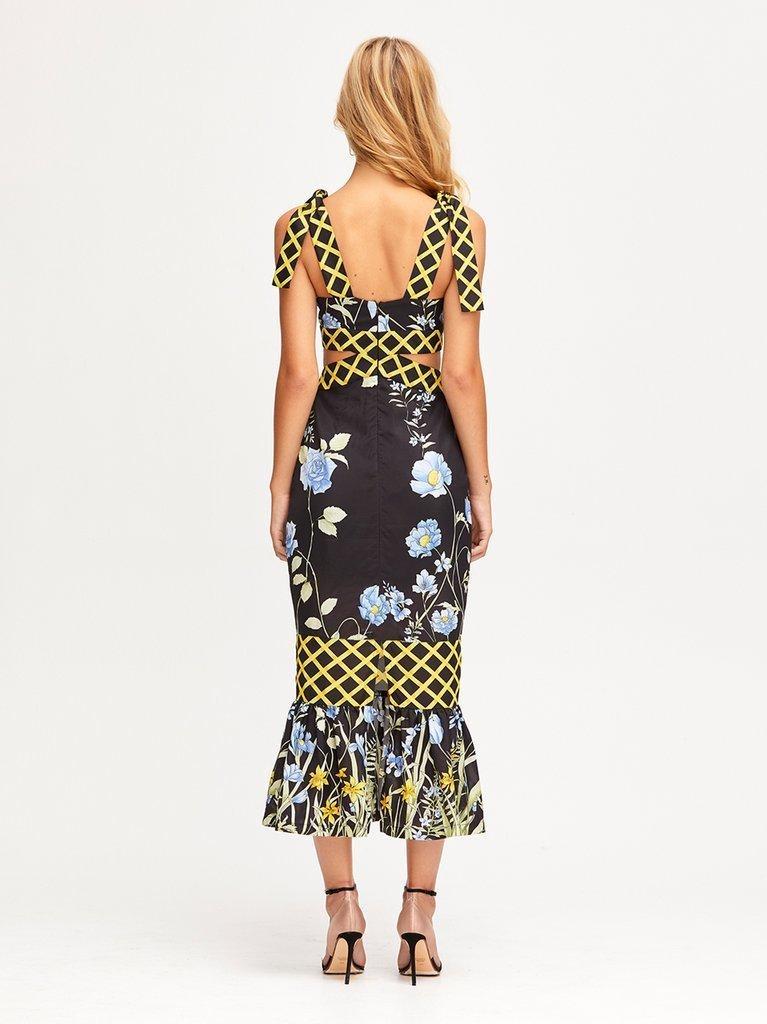 Alice McCall - Flower Girl Midi Strap Dress Black Floral 6 for rent on The Volte - main image