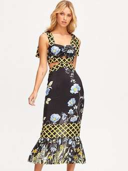 Alice McCall - Flower Girl Midi Strap Dress Black Floral 6 for rent on The Volte - image 1
