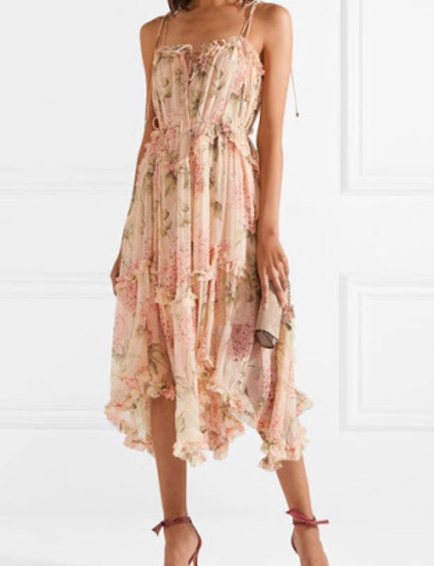 Zimmermann silk prima hydrangea floating dress - Size 1 for rent on The Volte - main image