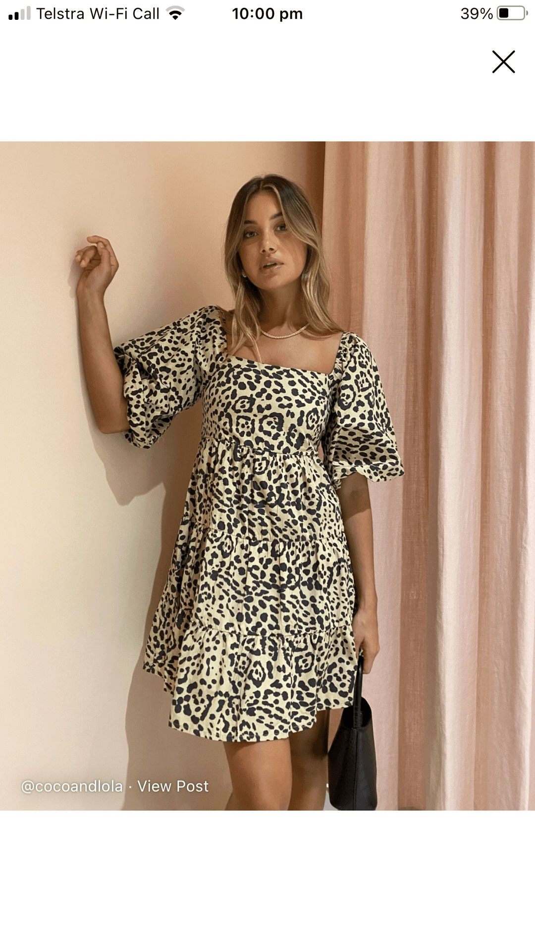 Eryn Mini Dress in Shamari Animal Print for rent on The Volte - main image