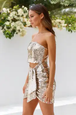 Prem the Label Gloria Dress Gold Size 6 for rent on The Volte - image 2