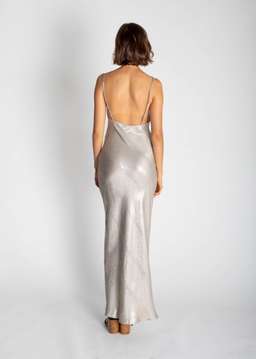 "Rat & Boa" Gaia slip dress, silver snake, size 10, RRP $395