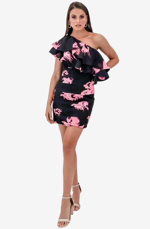 Aje Waves Mini Dress Floral Size 6 for rent on The Volte - main image