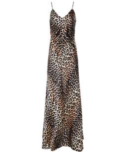 Ganni Stretch Silk Leopard Slip Dress for rent on The Volte - image 3