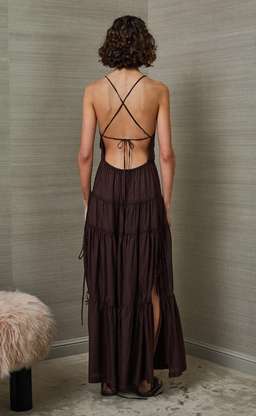 Bec & Bridge Carmen Maxi Dress Chocolate Brown Size 8 for rent on The Volte - image 3