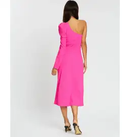 By Johnny Abby Asymmetric Sleeve Bias Dress Pink Size AU 12 for rent on The Volte - image 3