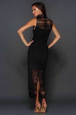 Elle Zeitoune Jaylyn Black Dress Size 8 for rent on The Volte - image 2