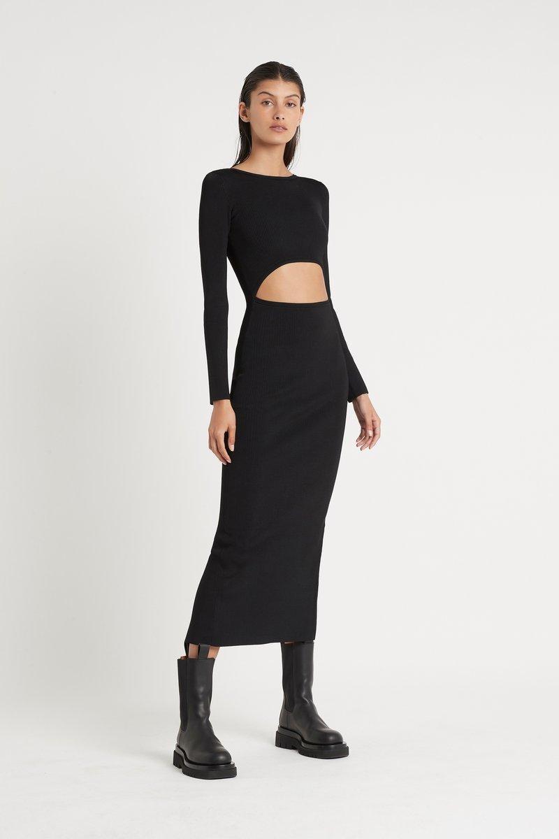 Sir The Label Celle Reversible Dress Midi Black | AU 10 for rent on The Volte - main image