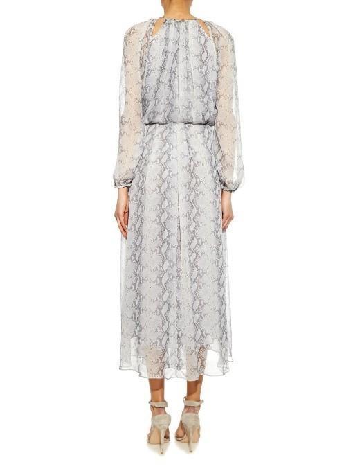 Zimmermann Silk Chiffon Dress Snake Print Size 8 - Image 2