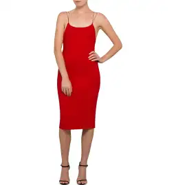 Bec & Bridge Florence Midi Dress Red Size AU 8