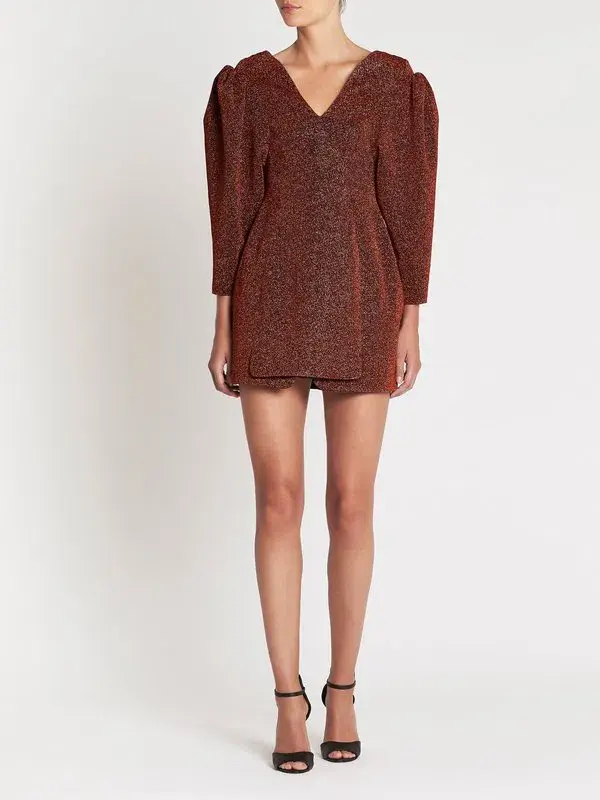 Camilla and Marc Baylee Mini Dress Copper Size 6 for rent on The Volte - main image