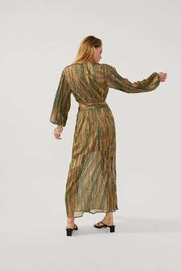 Suboo Ana Cut Out Maxi Dress Multi Green Size 8 for rent on The Volte - image 2