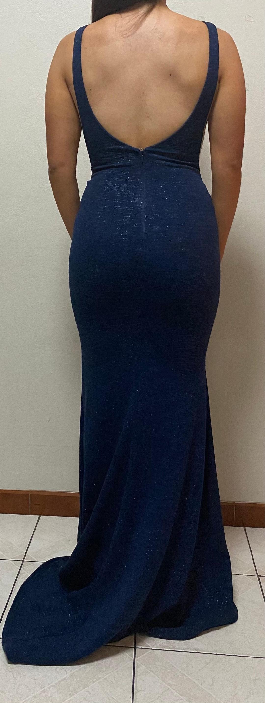 Portia and Scarlett 45089R Evening Dress Navy Size 8 for rent on The Volte - main image
