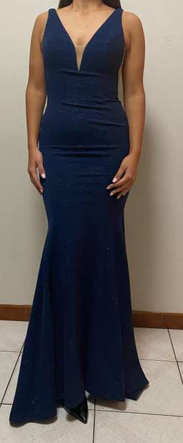 Portia and Scarlett 45089R Evening Dress Navy Size 8 for rent on The Volte - image 2