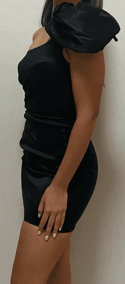 Love Nookie Candice One Shoulder Mini Dress Black Size 10 for rent on The Volte - image 5