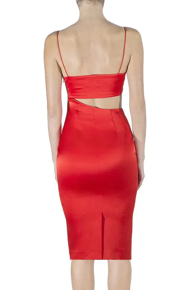 MISHA Selina Slip Red Dress Size 10 for rent on The Volte - main image