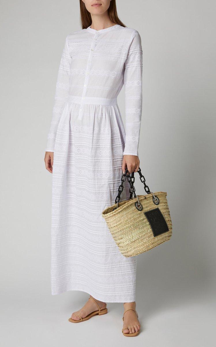 Sir The Label Cotton Elke Pleated Maxi Dress White | AU 10 for rent on The Volte - main image