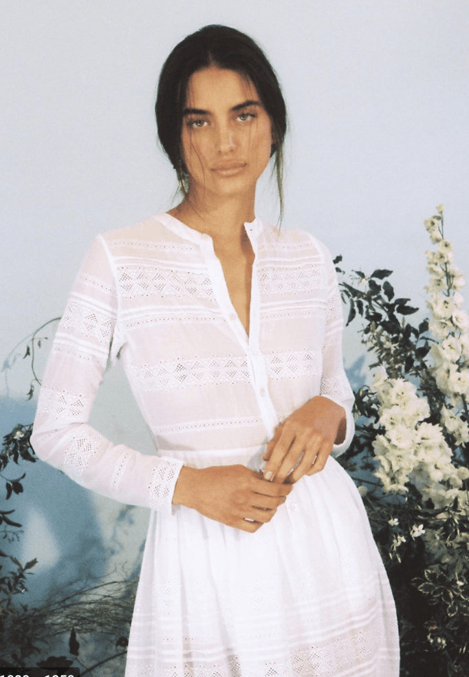 Sir The Label Cotton Elke Pleated Maxi Dress White | AU 10 for rent on The Volte - main image