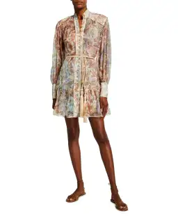 Zimmermann Lucky Bound Mini Dress Print Size 1/ AU 10 for rent on The Volte - image 2