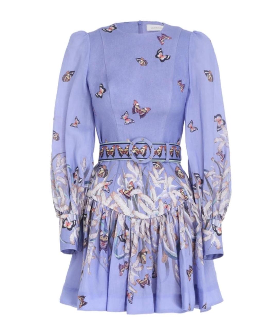 Zimmermann Botanica Belted Linen Mini Dress Pandanus Size 8 for rent on The Volte - main image