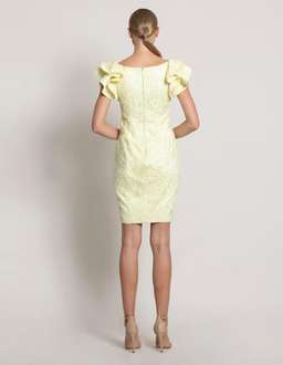 Bariano Tallulah Frill Mini Dress Yellow Size 10 for rent on The Volte - image 3