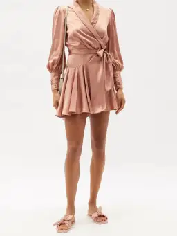 Zimmermann Silk Wrap Mini Lipstick Pink Size 6