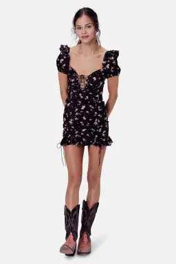 For Love & Lemons Laramie Mini Dress Lavender Floral Size 6 for rent on The Volte - image 2