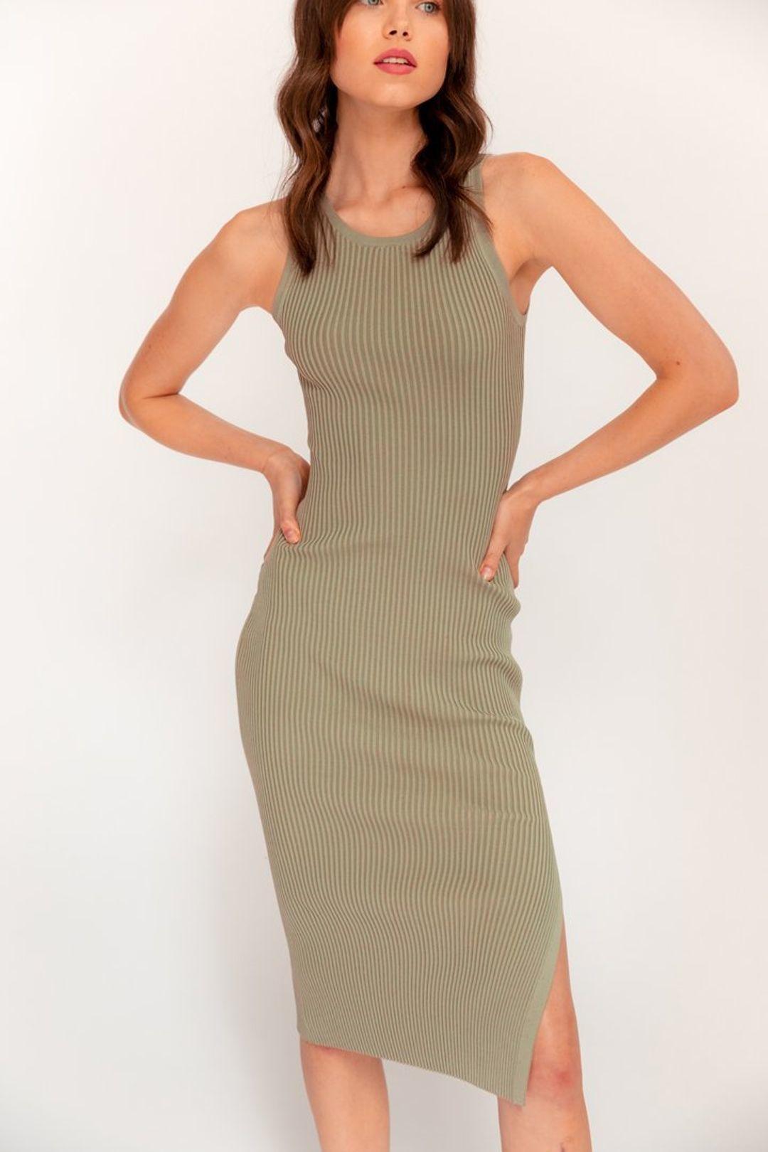 Henne Classic Racer Dress Green Size 8 for rent on The Volte - main image