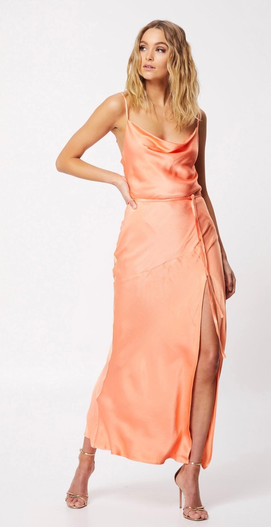 Mossman Crazy For You Dress Peach Size 6 for rent on The Volte - main image