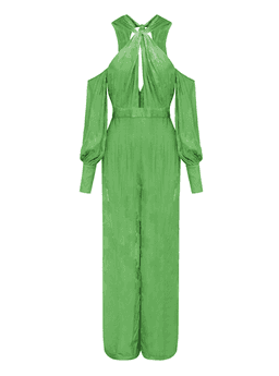 Alice McCall Green Apple Memory Lane Cold-shoulder Jumpsuit Size 4 for rent on The Volte - image 5