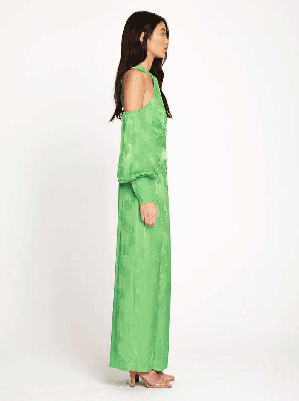 Alice McCall Green Apple Memory Lane Cold-shoulder Jumpsuit Size 4 for rent on The Volte - main image