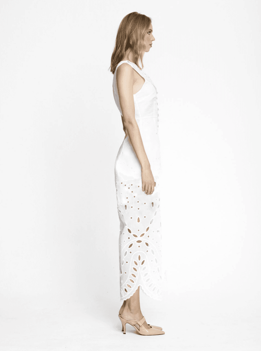 Alice McCall Porcelain Moonchild Jumpsuit White Size 8 for rent on The Volte - main image
