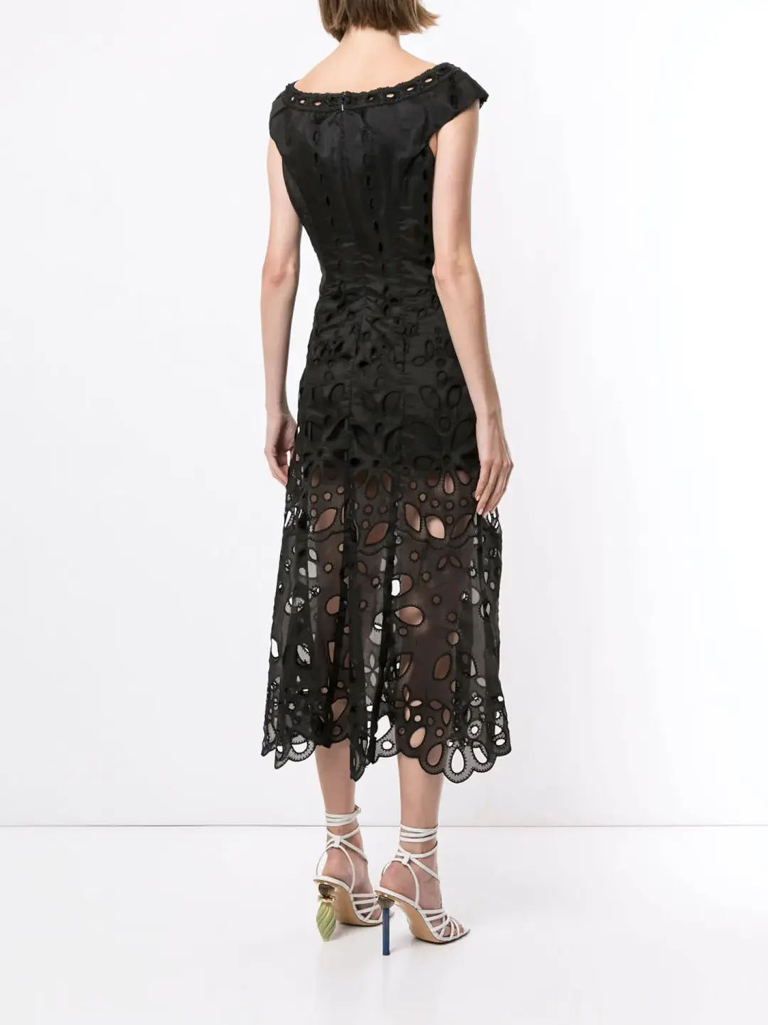 Alice McCall Baudelaire Broderie Anglais Midi Dress Black Size 4 for rent on The Volte - main image