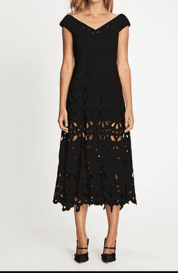 Alice McCall Baudelaire Broderie Anglais Midi Dress Black Size 4 for rent on The Volte - image 3