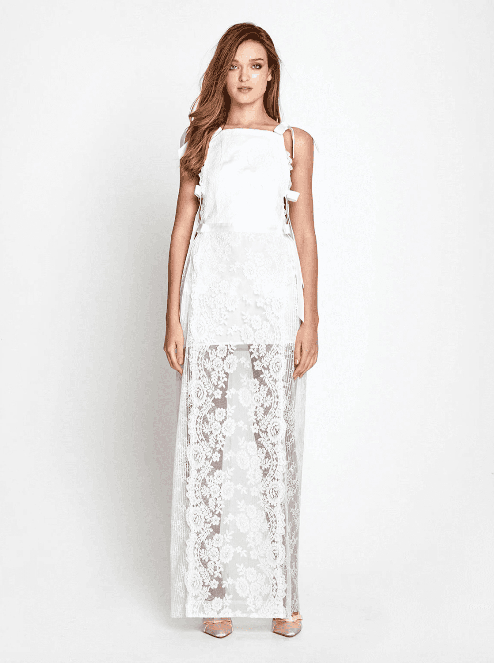 Alice McCall Witchcraft Maxi Dress Porcelain White Size 4 for rent on The Volte - main image