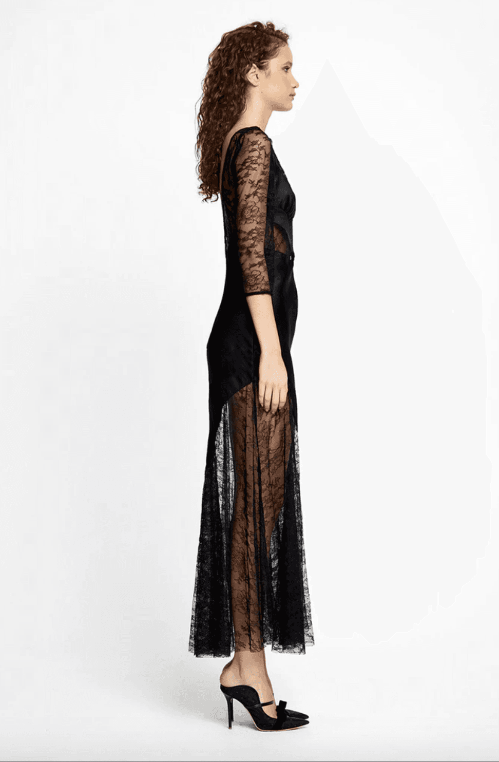 Alice McCall Black Beauty Midi Dress Black Size 8 for rent on The Volte - main image