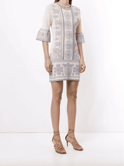 Alice McCall Devotion Jacket Mini Dress Oatmeal Print Size 4 for rent on The Volte - image 2