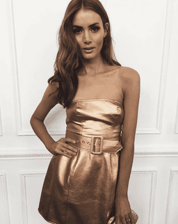 Misha Jessie Dress Gold Size 10 for rent on The Volte - image 2