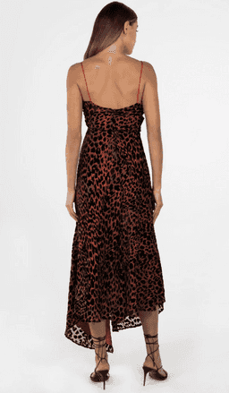 Misha Harpa Dress Red Leopard Size 8 for rent on The Volte - image 3