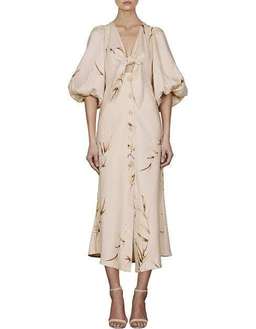 Shona Joy Sundance Tie Front Bias Midi Dress Size Size 10